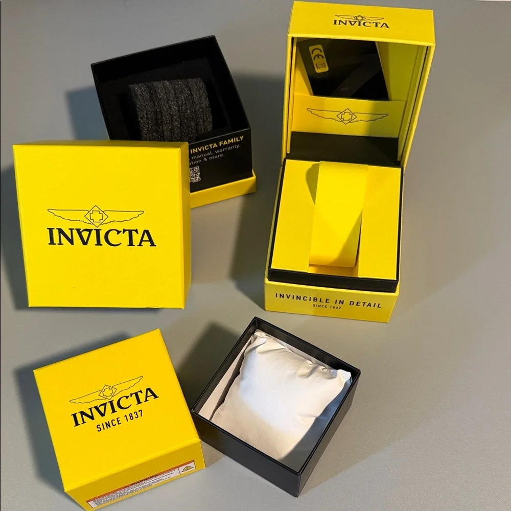 Invicta Empty Yellow Watch Box Set